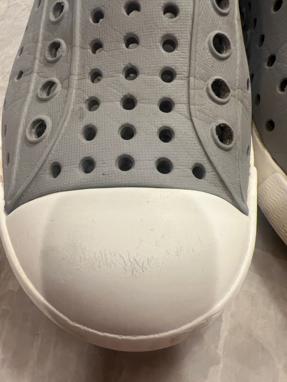 Native Gray Slip-On Sneakers with White Soles - Sz 12 - Picture 7 of 8